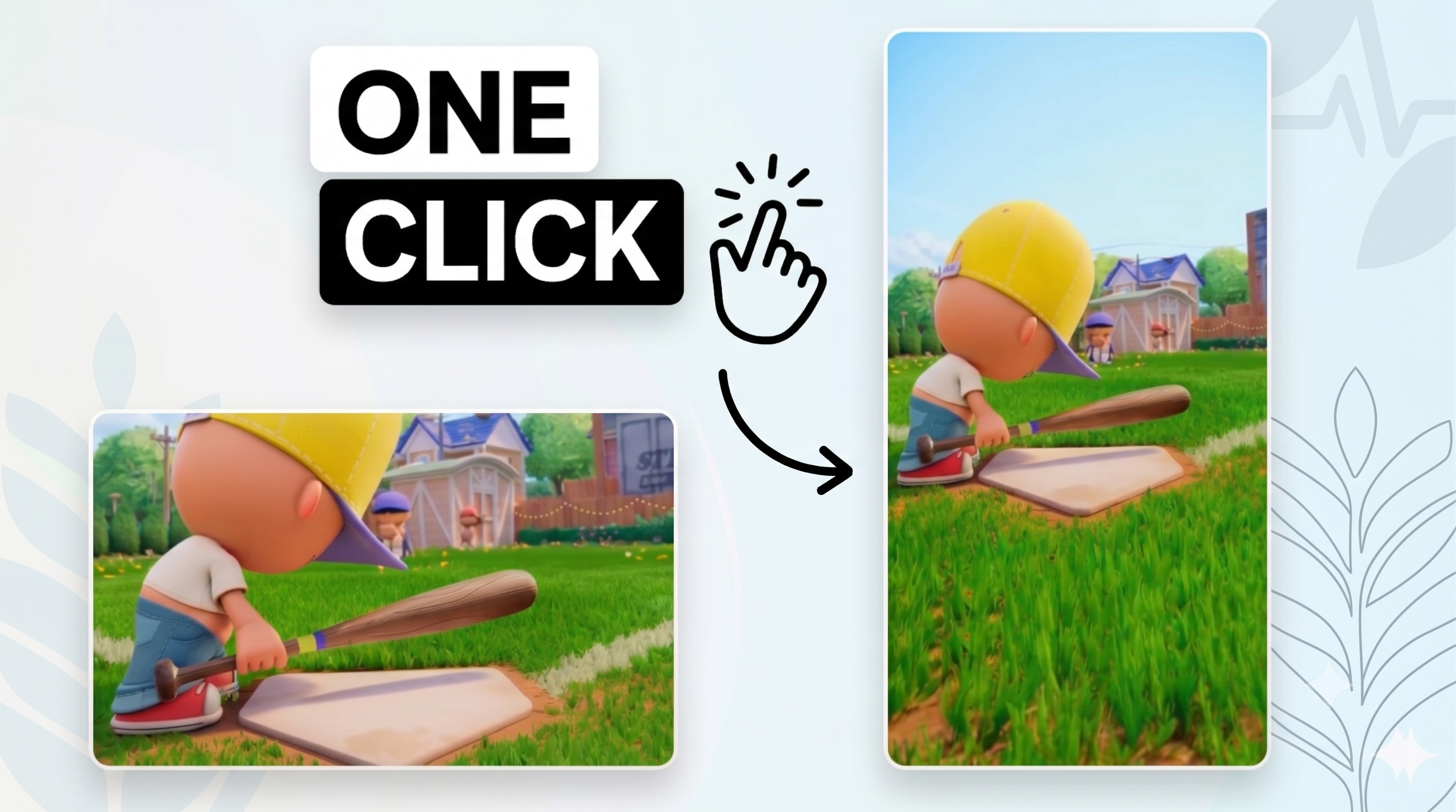 Convert landscape video to vertical hero image