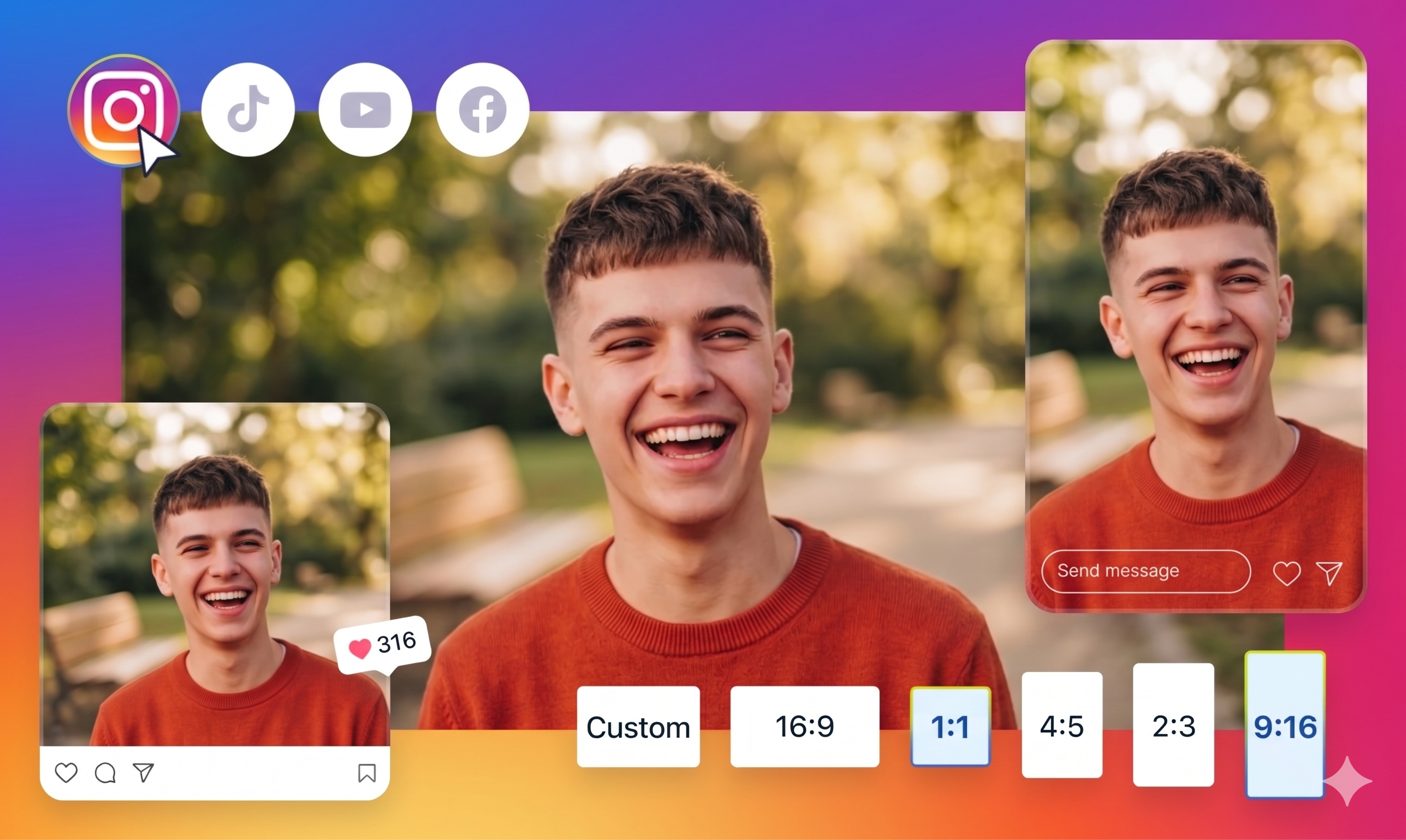 Resize Video for Instagram example